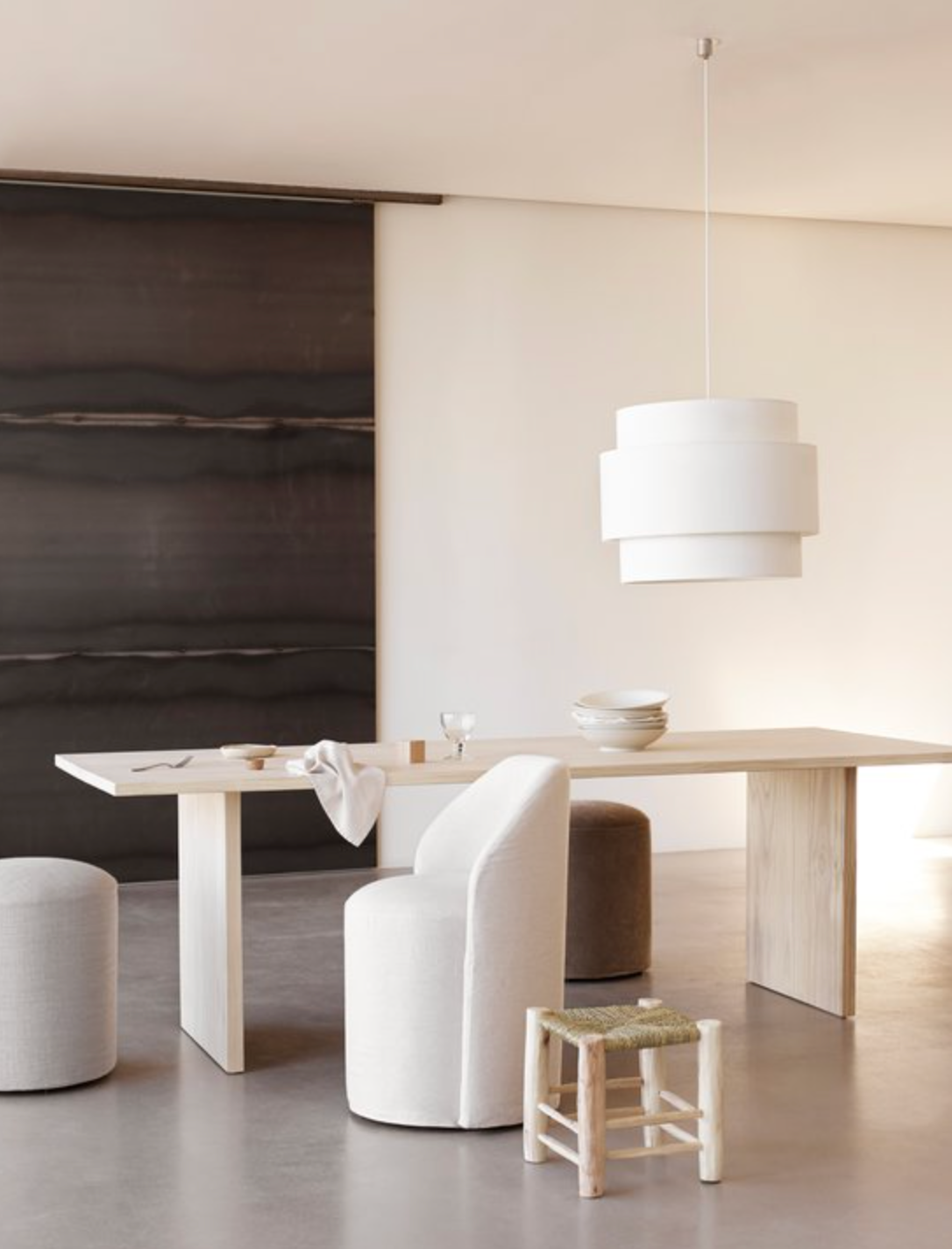 Pellavavarjostin XL 60x48, ecru