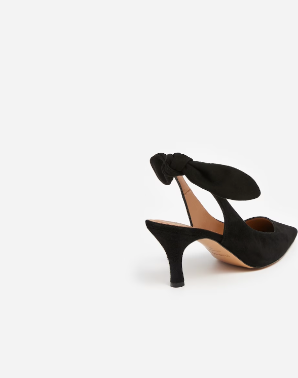Flattered - Franchesca Bow Suede korkokengät, musta