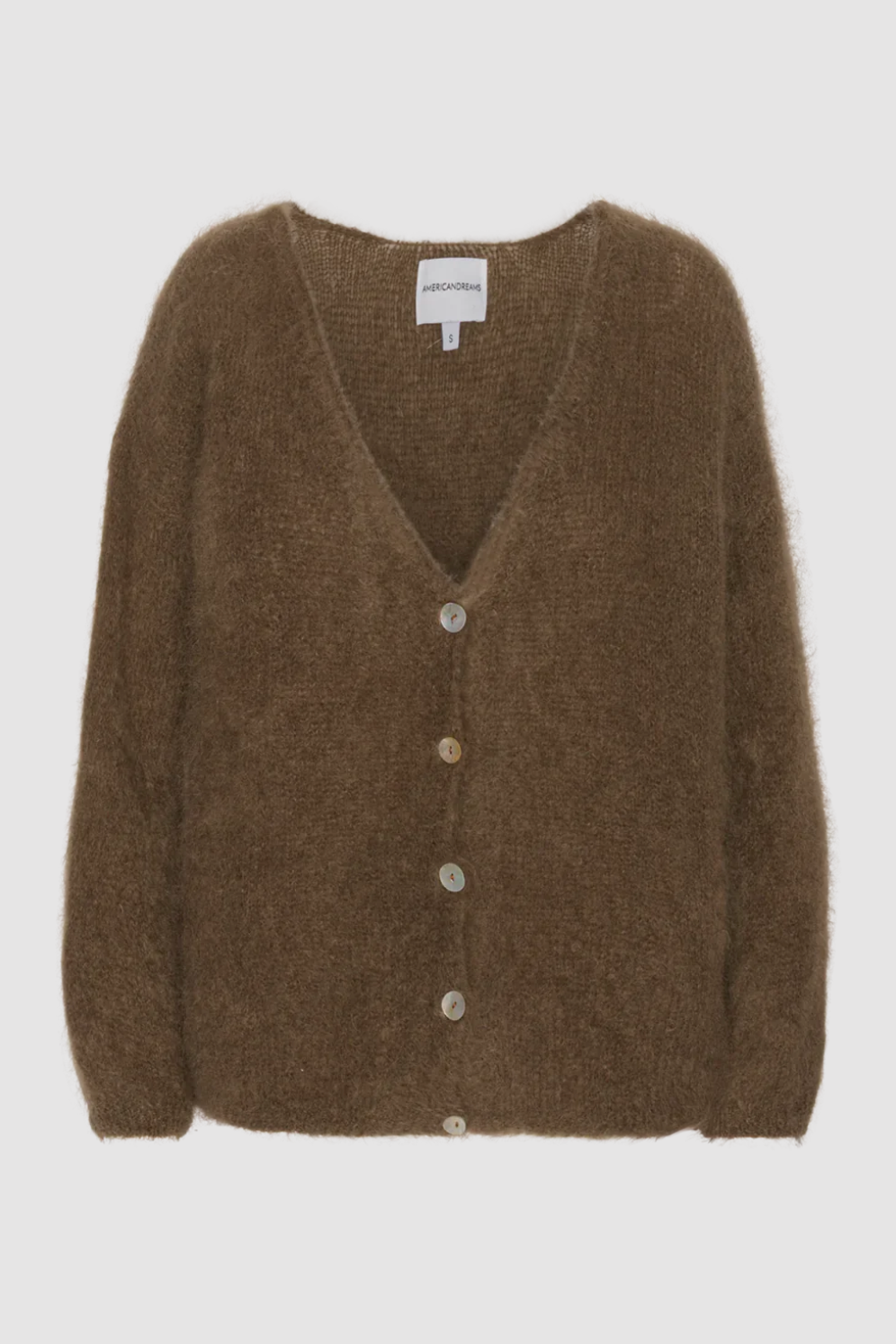 Americandreams - Cornelia mohairneuletakki, dark brown