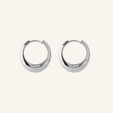 Mini Globe Huggies, Silver