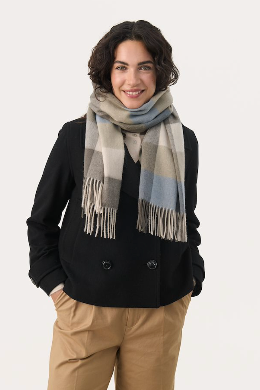 Kitha huivi villaa, smokey olive