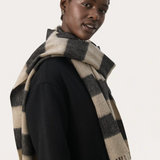 Kitha huivi villaa, black stripe