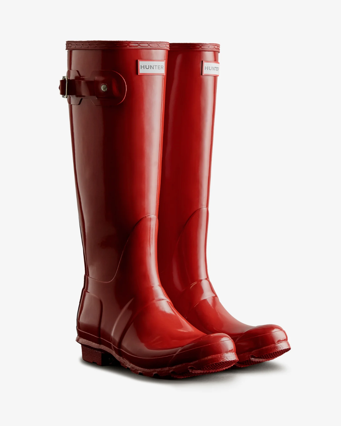 Hunter Original Tall Gloss Boot, Military red