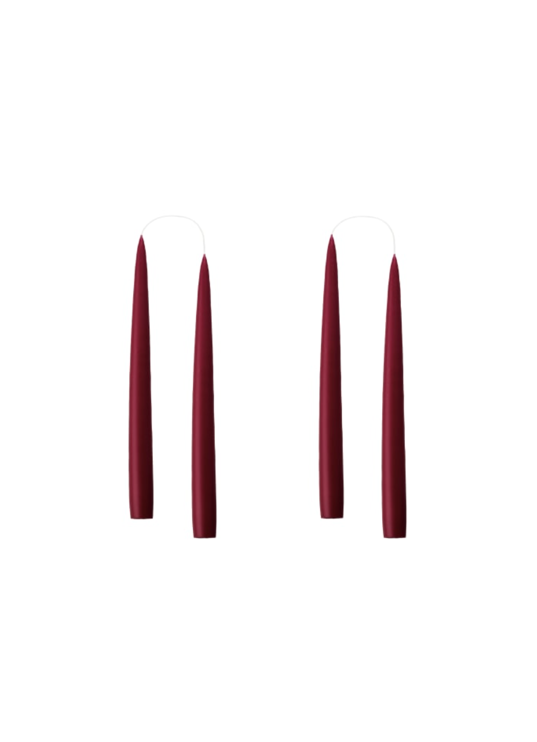 Kruunukynttilä lyhyt 20 cm, light bordeaux