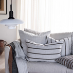 Melvin tyynynpäällinen 50x50, taupe stripe