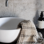 Nella vohvelipyyhe 50x70, taupe stripe