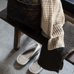 Nella vohvelipyyhe 50x70, taupe stripe