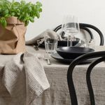 Himla - raidalliset pellavaservetit (4pl), kohl/natural