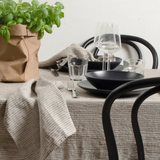 Himla - raidalliset pellavaservetit (4pl), kohl/natural