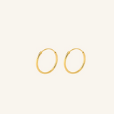 Pernille Corydon - Micro Plain Hoops, kulta 15mm