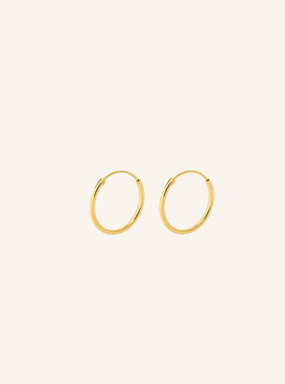 Pernille Corydon - Micro Plain Hoops, kulta 15mm