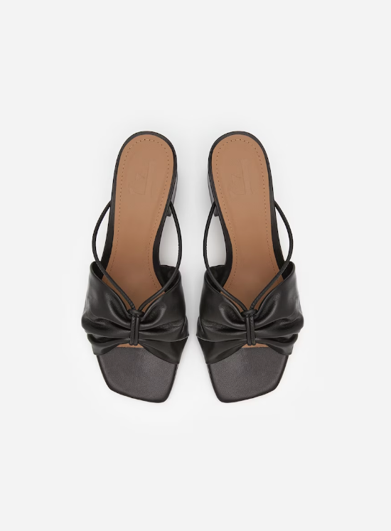 Flattered - Olivia pistokkaat nahkaa, musta