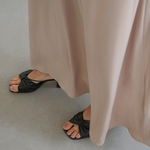 Flattered - Olivia pistokkaat nahkaa, musta