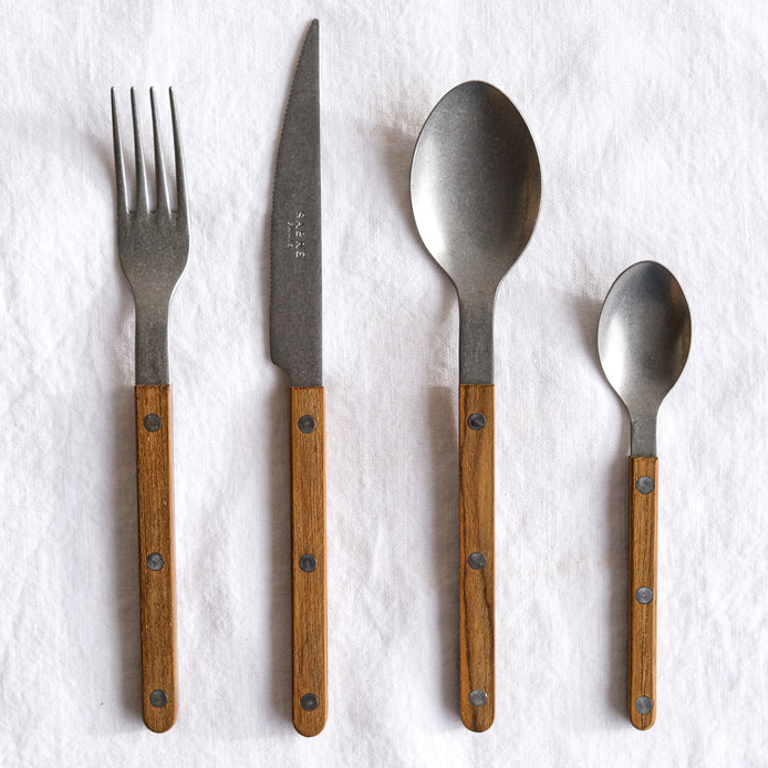 Sabre - ruokalusikka, haarukka, veitsi, teak