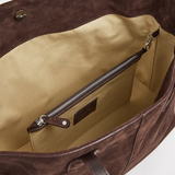 Flattered - Lesley tote bag, suede chocolate
