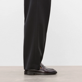 Flattered - Sara nahkaloaferit, patent burgundi