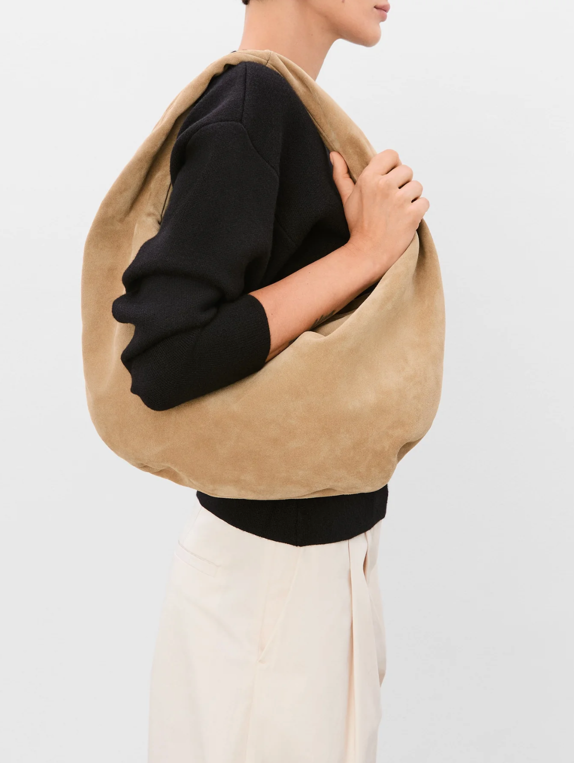 Flattered - Alva shoulder bag, suede sand