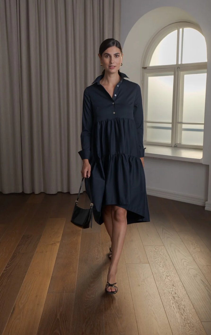 Clarette pitkähihainen mekko, dark navy