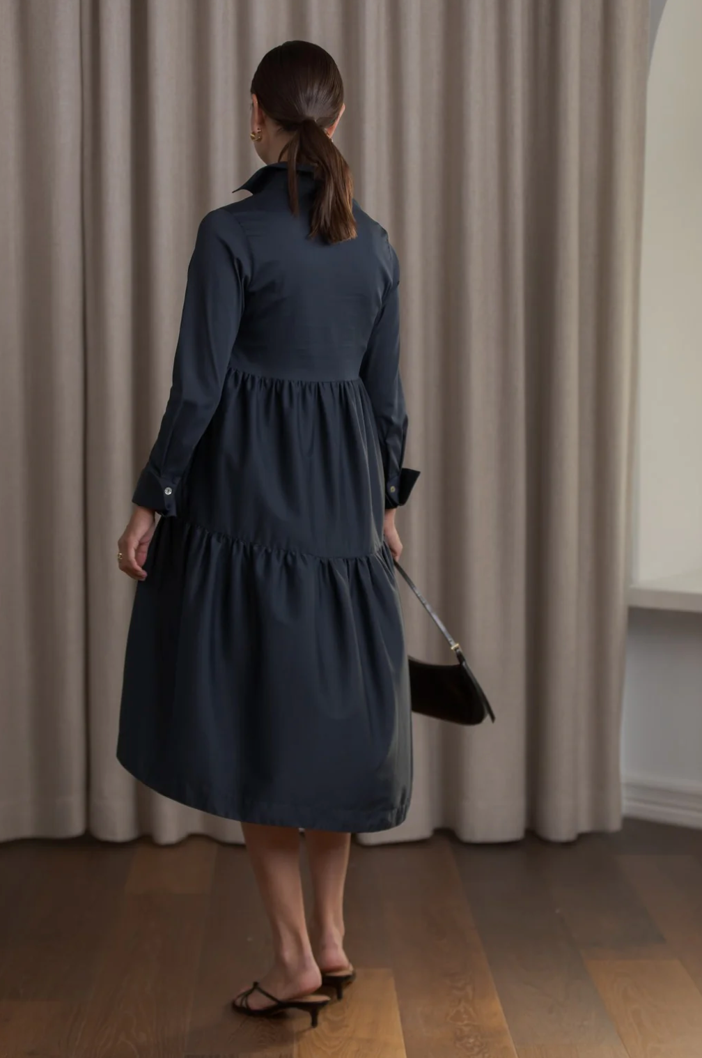 Clarette pitkähihainen mekko, dark navy