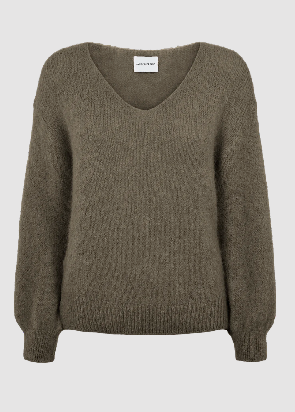 Milana alpakkaneule, dark taupe