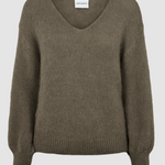 Milana alpakkaneule, dark taupe