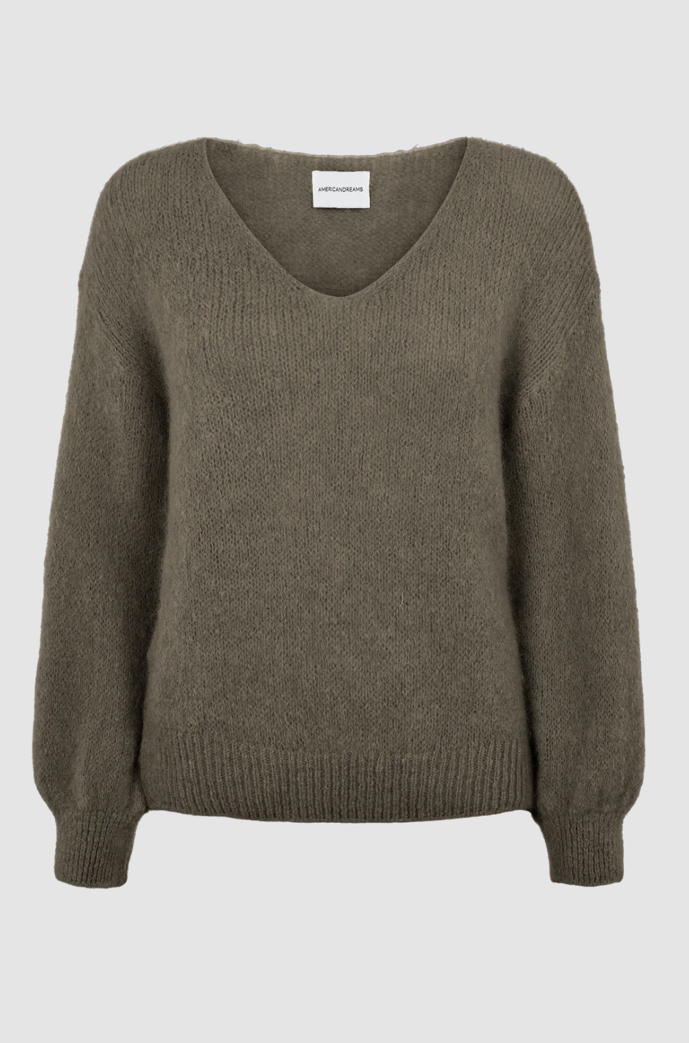 Milana alpakkaneule, dark taupe