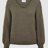 Milana alpakkaneule, dark taupe