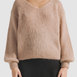 Milana alpakkaneule, medium brown