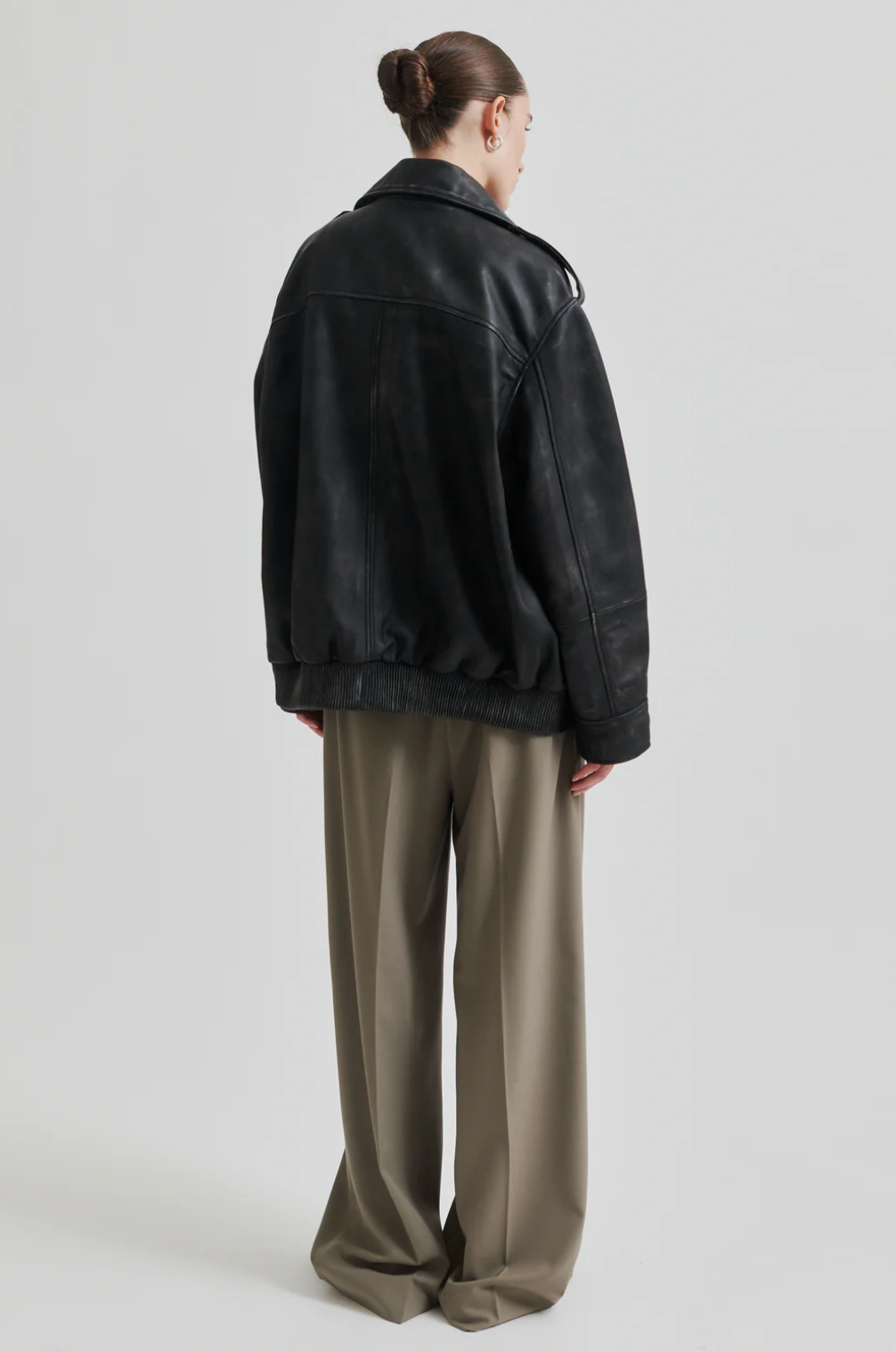 Auras Leather Jacket, black
