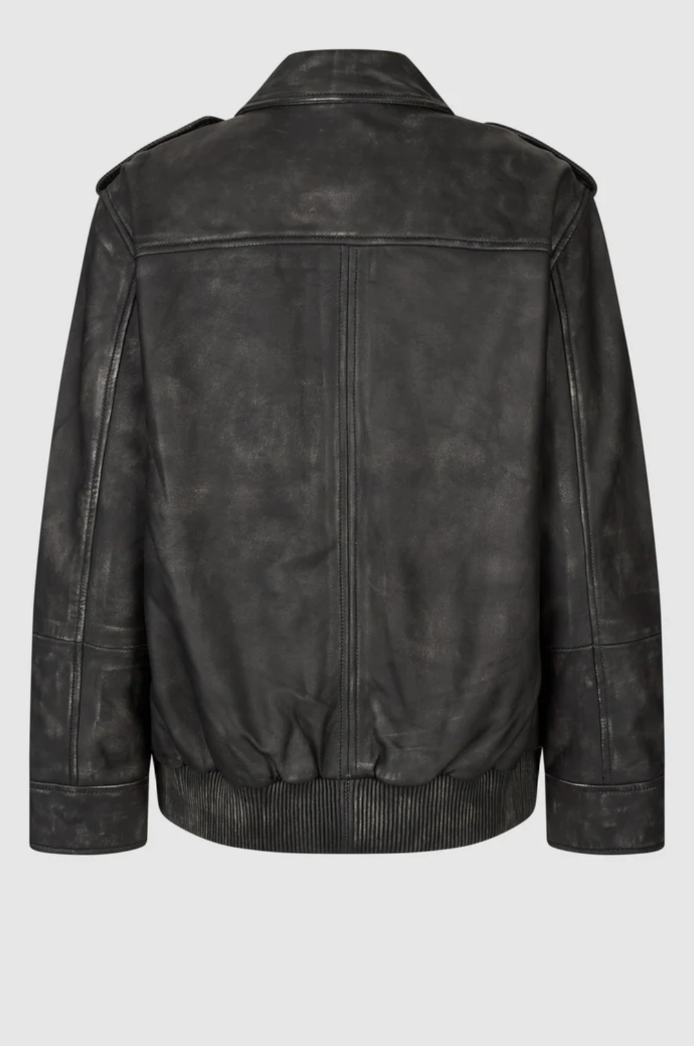 Auras Leather Jacket, black