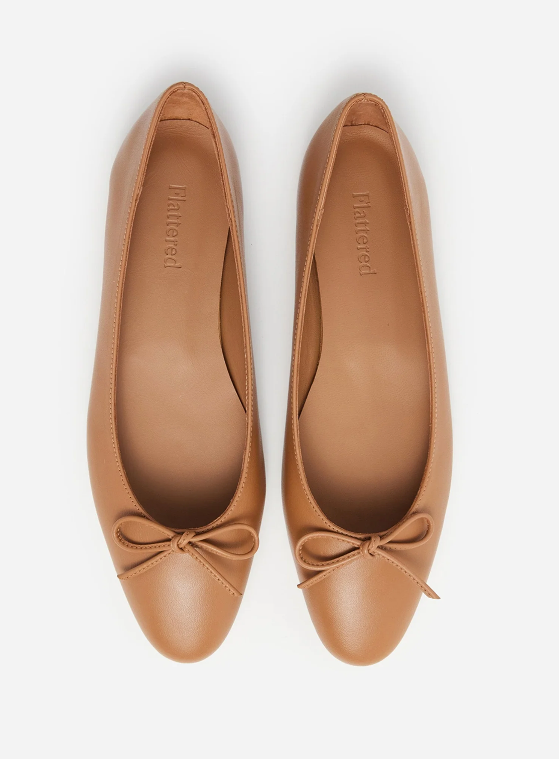 Flattered - Bodil ballerinat nahkaa, cognac