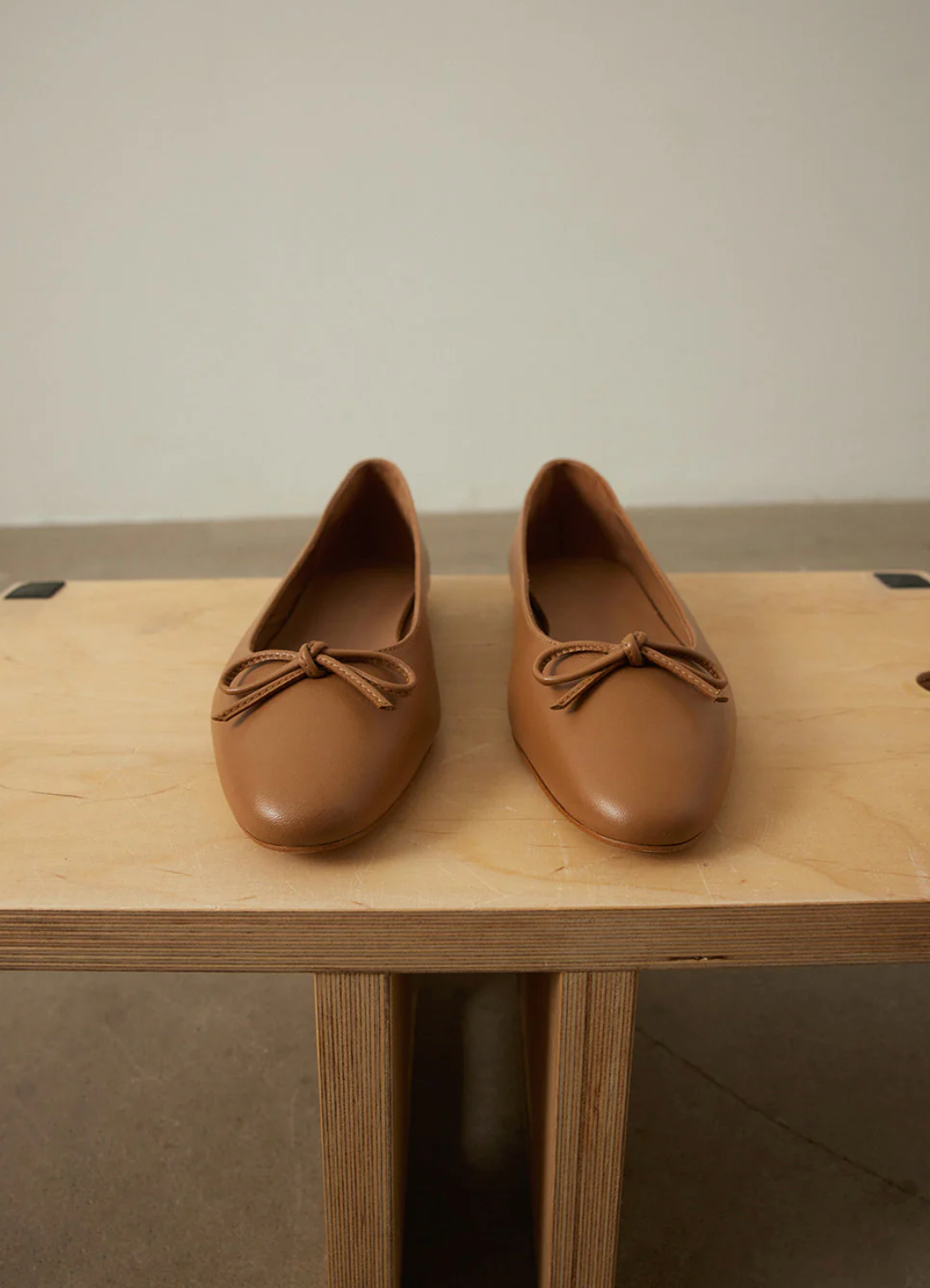 Flattered - Bodil ballerinat nahkaa, cognac