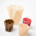 Tess vaasi/lyhty, off white ja ruskea