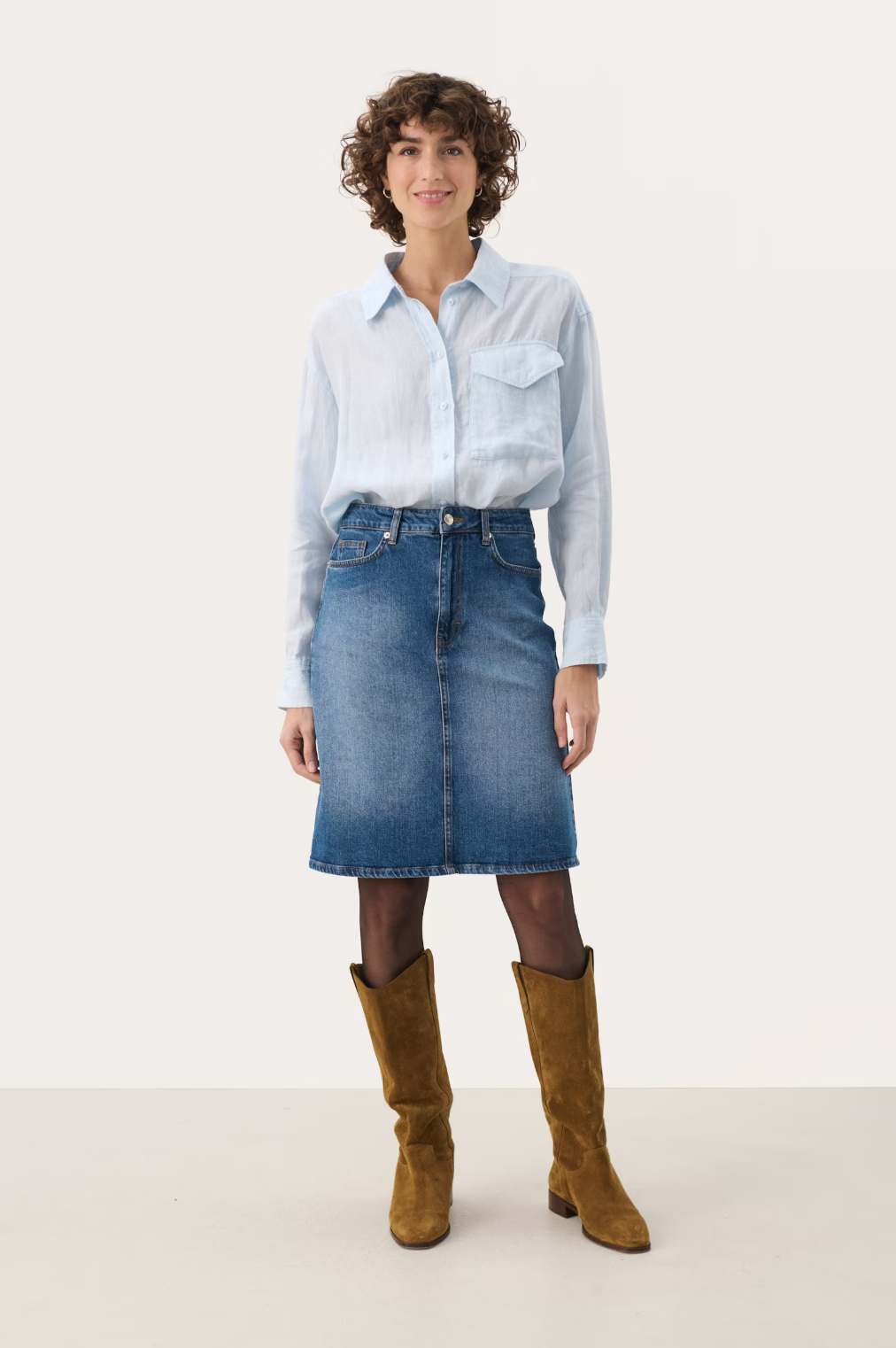 Leja farkkuhame, medium blue denim