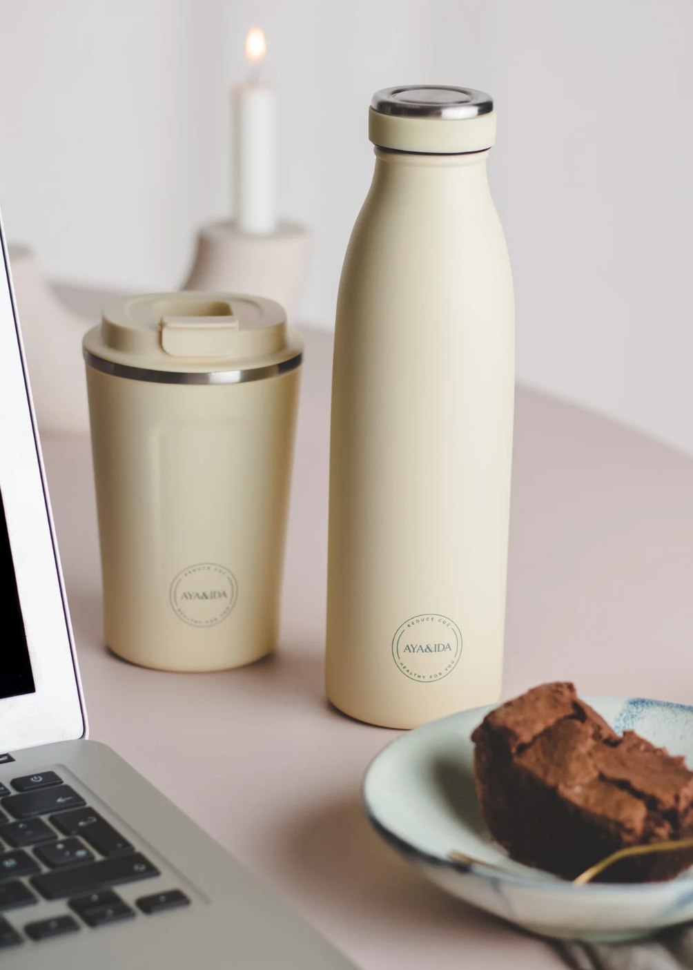 AYA&IDA juomapullo Butter Yellow, 500 ml