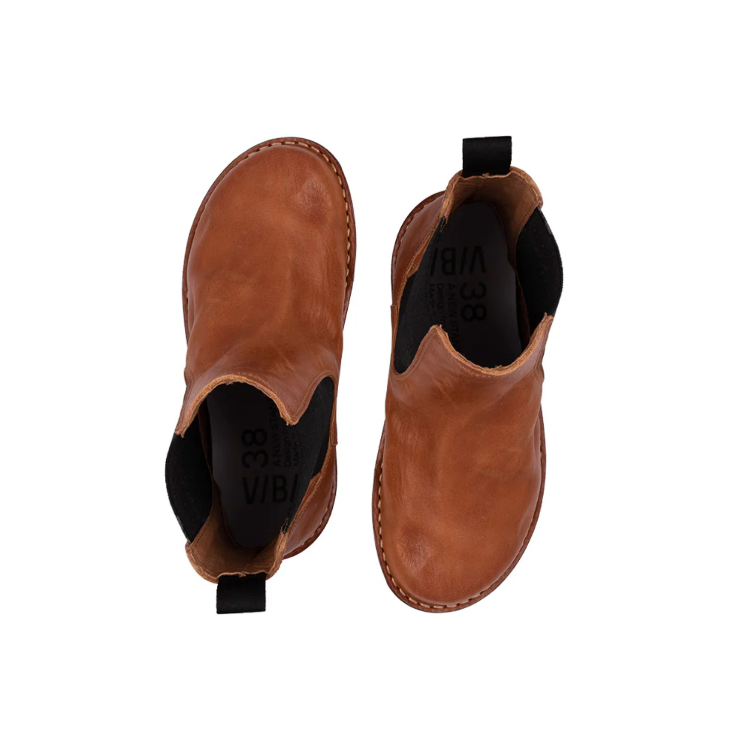 HELSINKI nilkkurit, Leather Cognac Brown