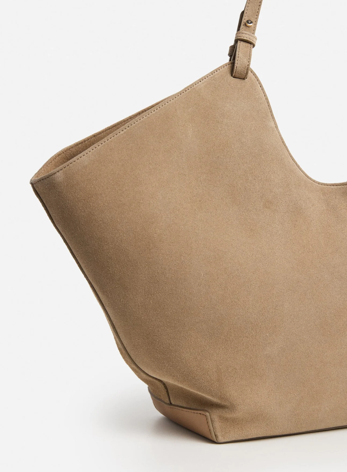Dahlia tote bag, suede sand