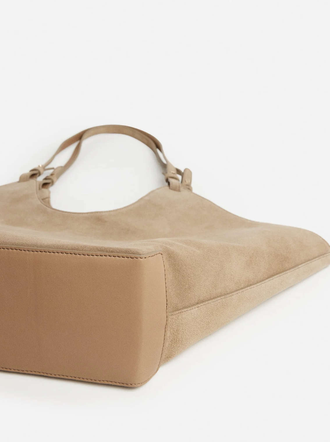 Dahlia tote bag, suede sand