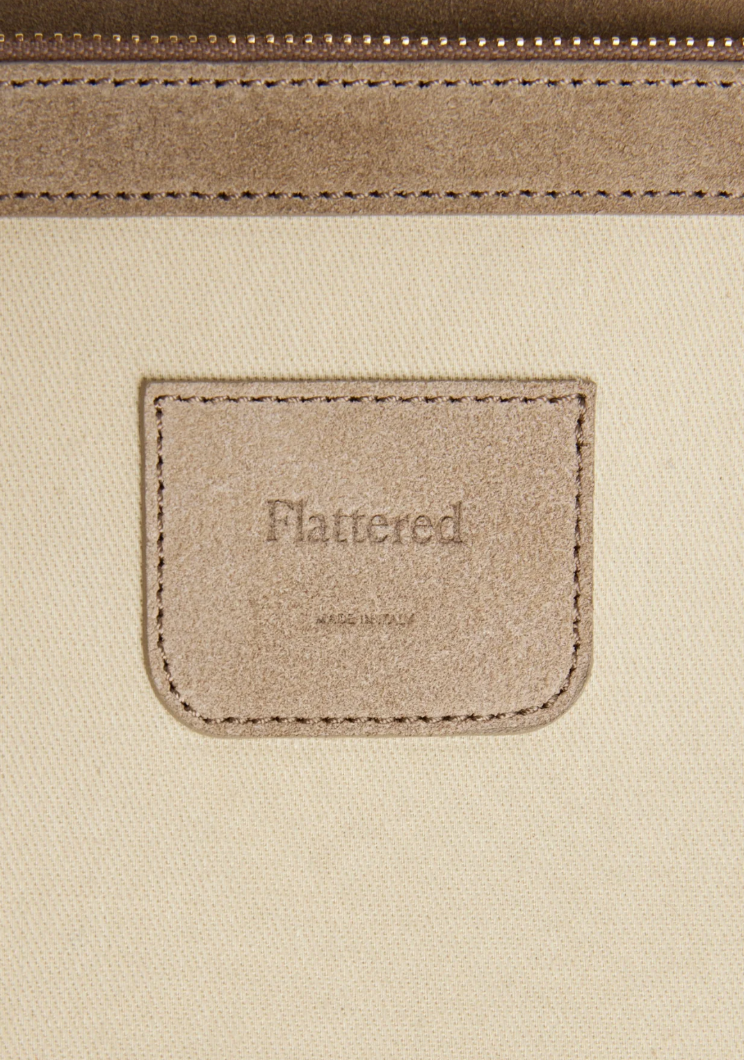Dahlia tote bag, suede sand