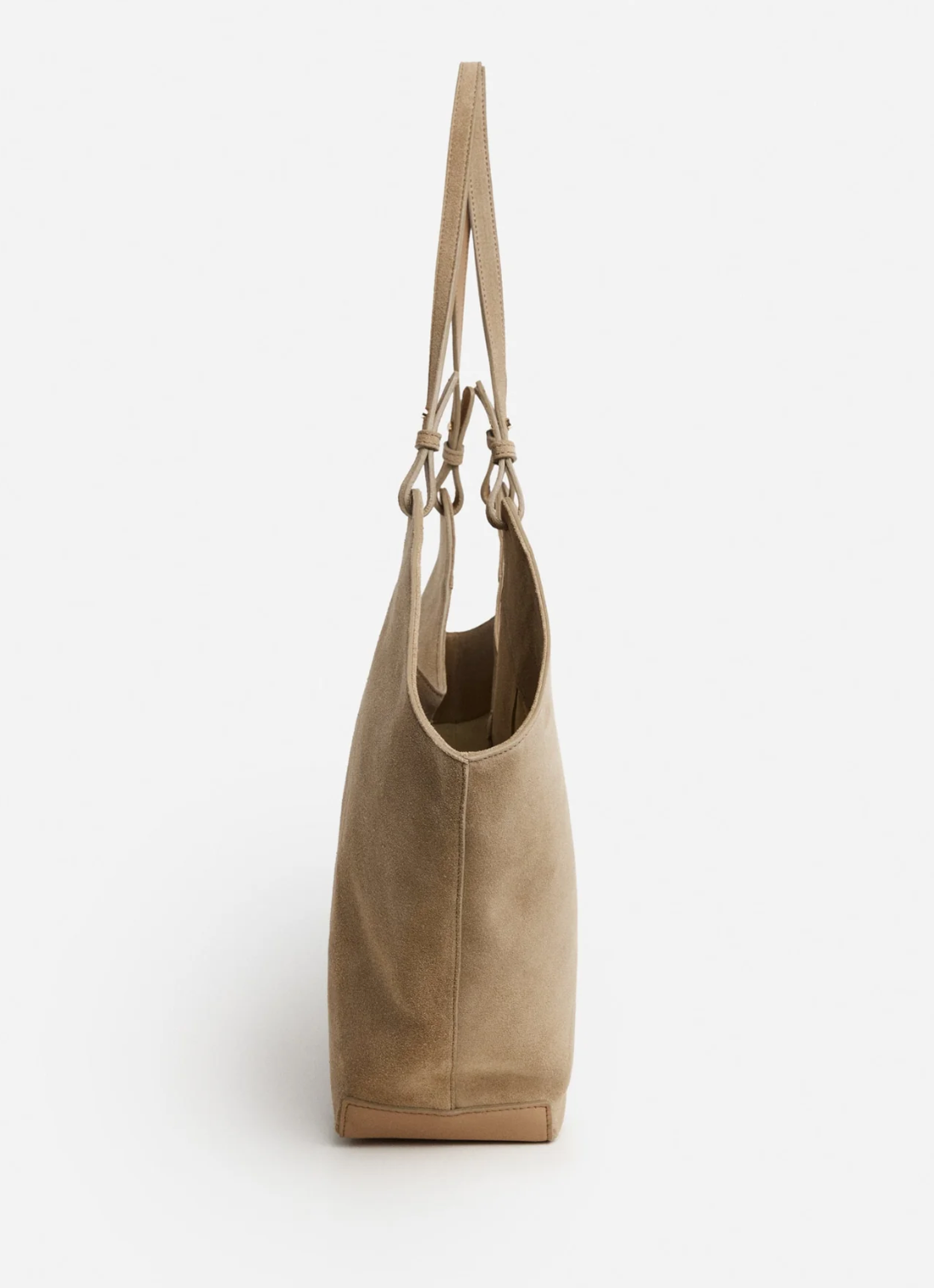 Dahlia tote bag, suede sand