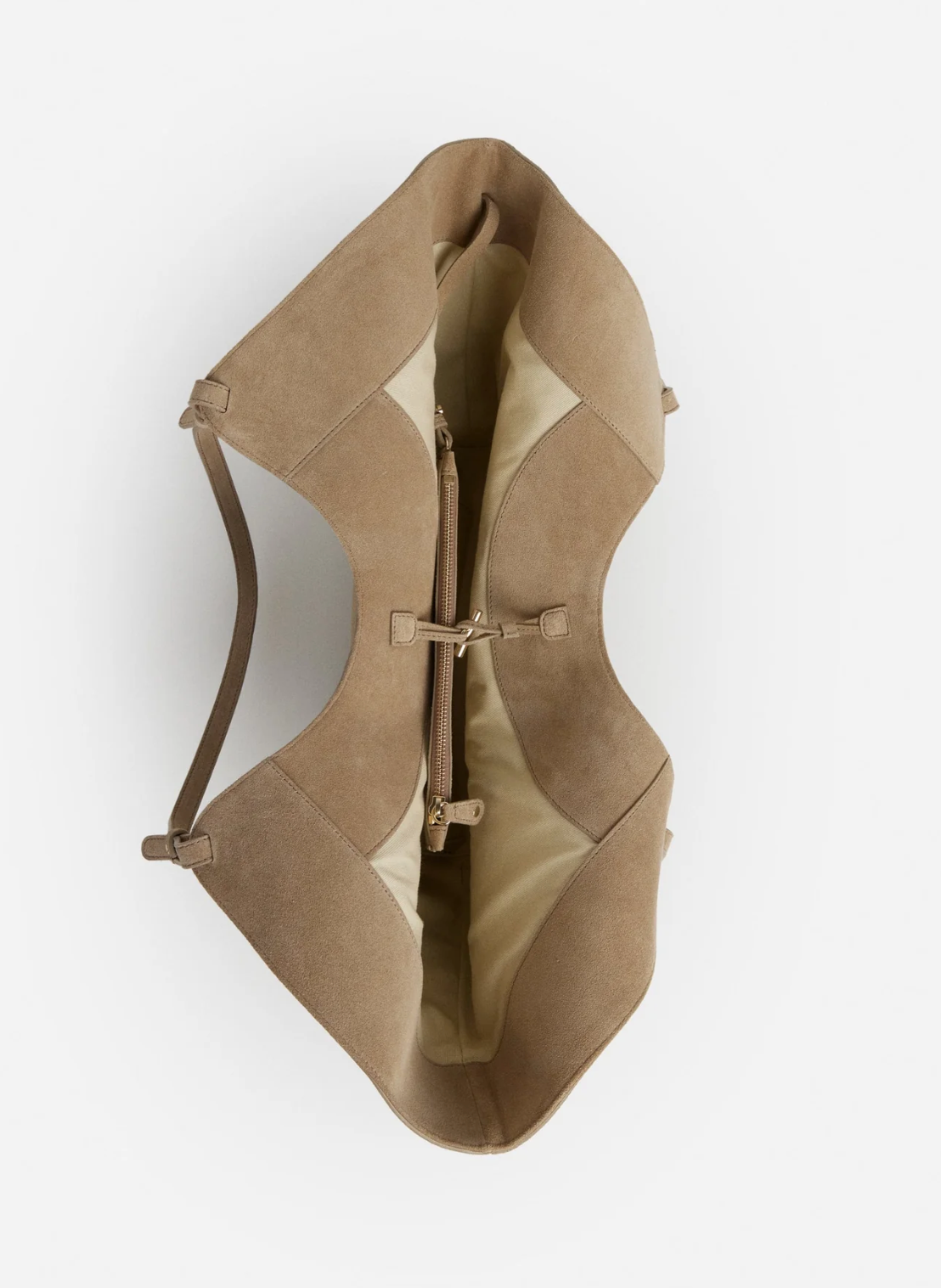 Dahlia tote bag, suede sand