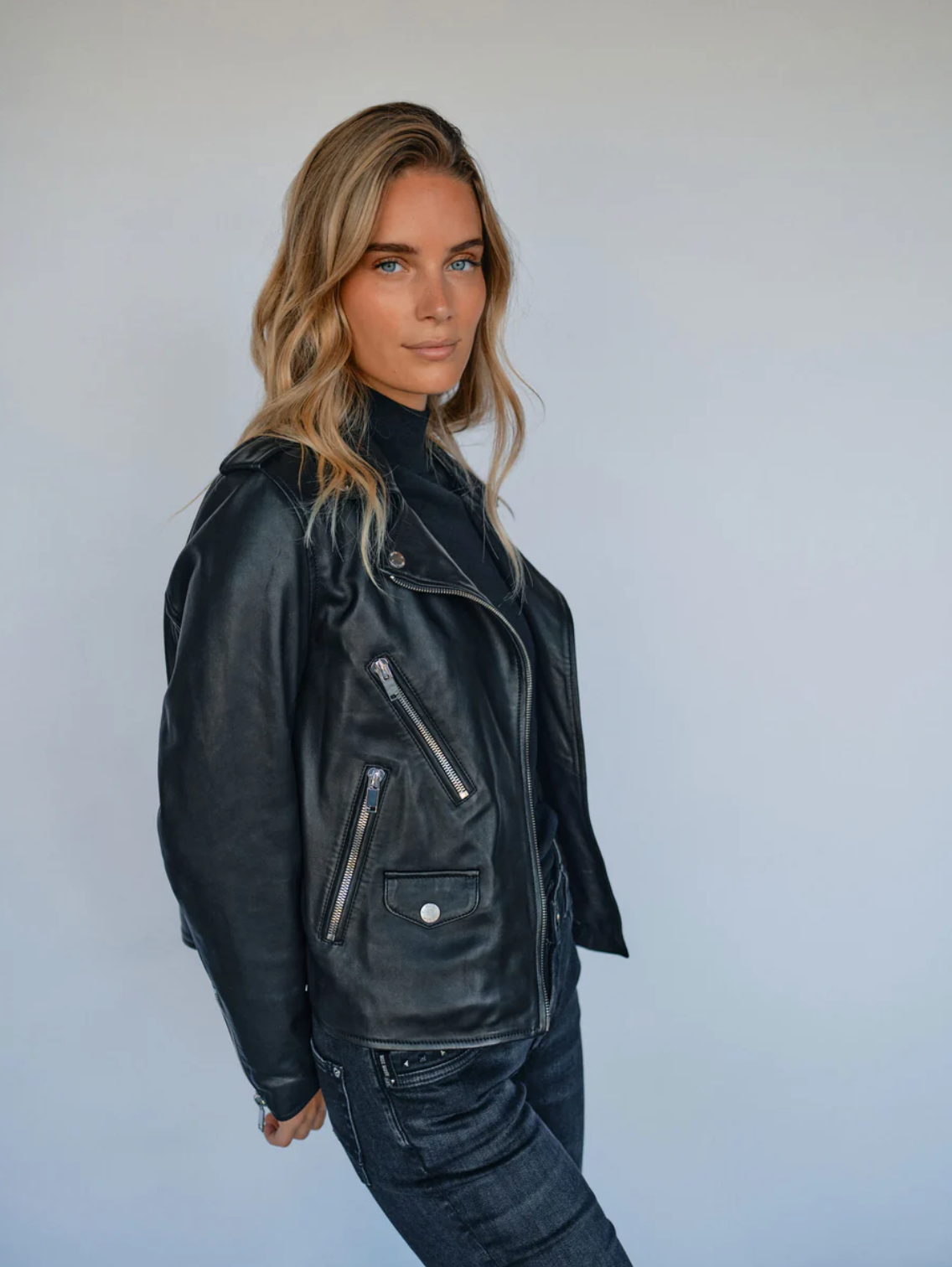 Mitchel Mol Leather Jacket, black