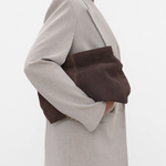 Clay Clutch mokkanahkaa, chocolate