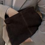 Clay Clutch mokkanahkaa, chocolate