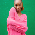 Silja mohairneule LOVE, Pink/Yellow