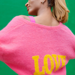 Silja mohairneule LOVE, Pink/Yellow