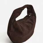 Flattered - Alva shoulder bag, suede chocolade