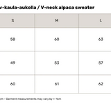 Alpakkasekoiteneule v-kaula-aukolla, Cream