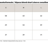 Lyhythihainen alpakkasekoiteneule, Black