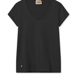 Mos Mosh - Tulli Basic t-paita v-kaulus, black